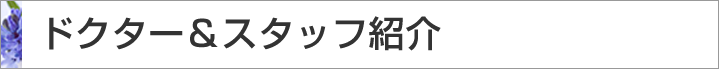 ドクター・スタッフ紹介